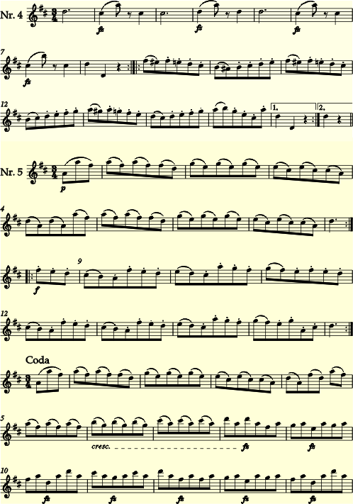 Ludwig van Beethoven 6 Danses champêtres pour Violon et piano 