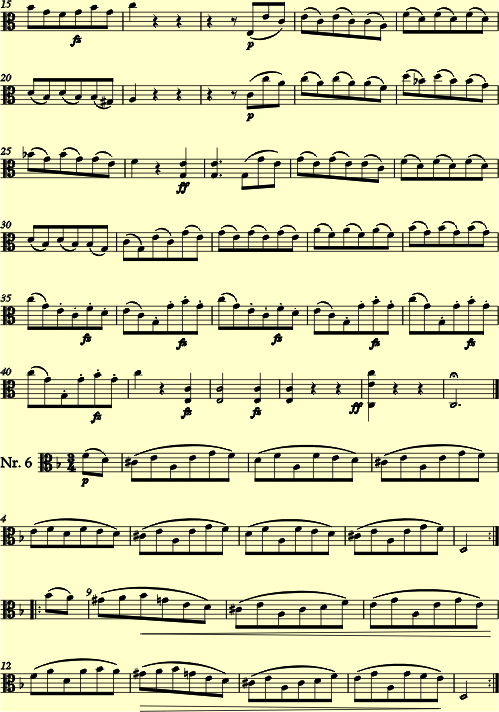 Ludwig van Beethoven 6 Danses champêtres pour alto et piano 