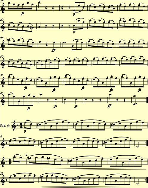 Ludwig van Beethoven 6 Danze campestri per clarinetto e Pianoforte 