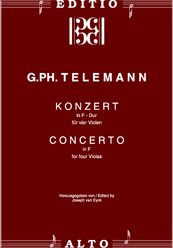 Georg.Philipp Telemann Konzert F-Dur 4 Violen