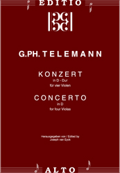 Georg.Philipp Telemann Konzert D-Dur 4 Violen