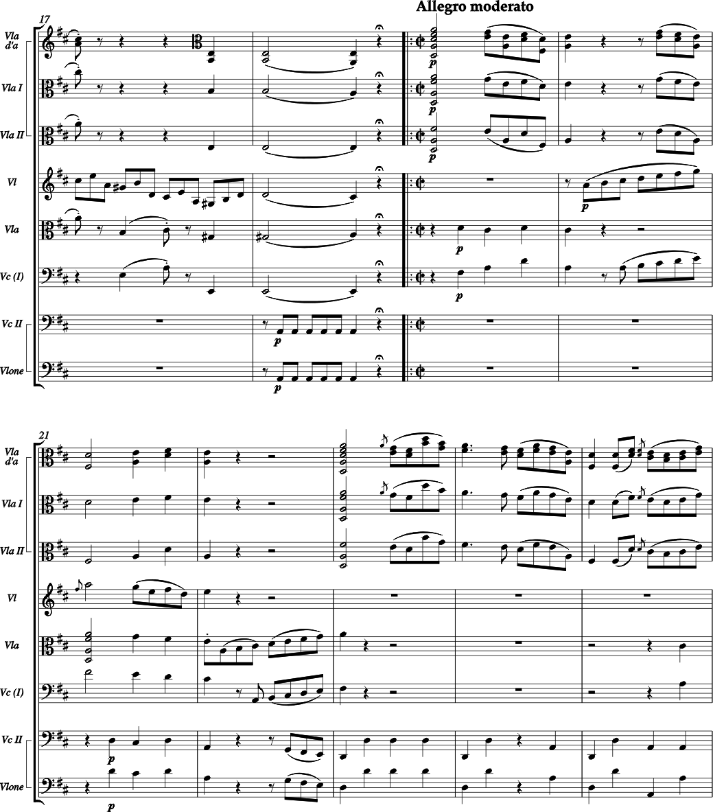 von Eybler Quintet II / Sextet II D major