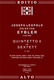 Joseph Leopold Edler von Eybler Quintet II (Sextet)for Viola d'amore (2 Violas), Violin, Viola, Cello and Violone