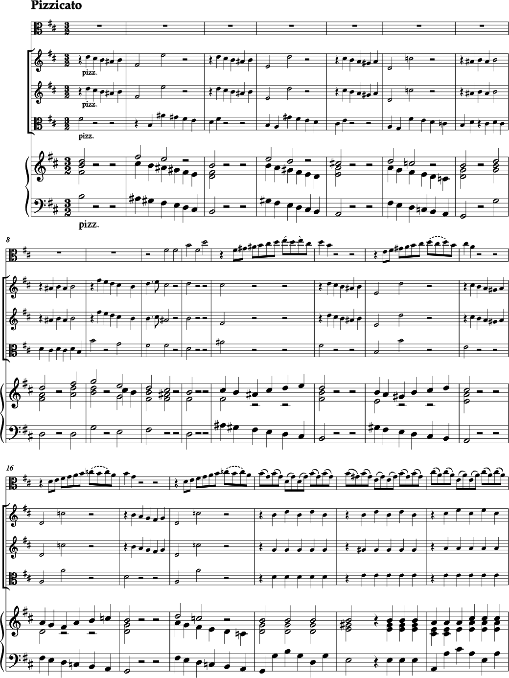 Christoph Graupner Concerto ré majeur pour Viole d'amour, Alto et Orchestre à chordes