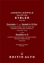Joseph Leopold Edler von Eybler Sextet 2 Violas Violin Viola Cello Violone