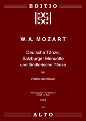 Wolfgang Amadeus Mozart German Dances - Menuets - Country Dances Violin Piano