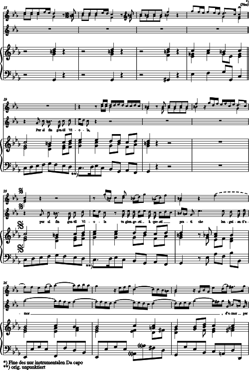 'Pur al fin gentil Viola' fuer Sopran, Viola d'amore und B.c. 