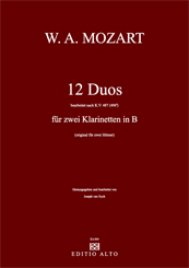 Wolfgang Amadeus Mozart 12 Duos KV 487 2 Klarinetten