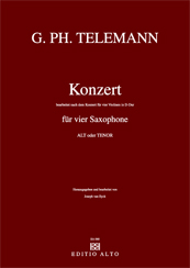 Georg Philipp Telemann Concerto 4 Saxophones