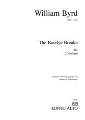 William Byrd The Barelye Breake Zwei Violinen