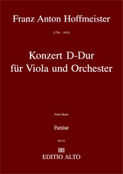 Hoffmeister Konzert D Dur Viola Orchester