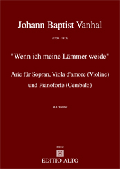 Johann Baptist Vanhal Aria for Soprano Viola d'amore Harpsichord