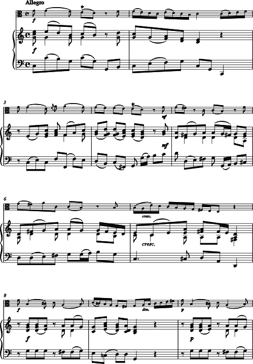 GIACOMO CERVETTO Sonate C major Viola Piano
