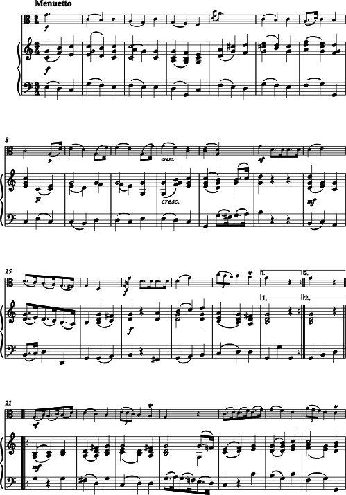 GIACOMO CERVETTO Sonate DO MAJEUR Alto Piano