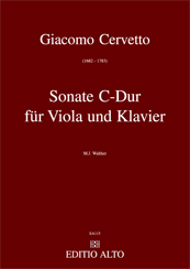 Giacomo Cervetto Sonata C major Viola Piano