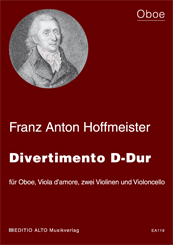Hoffmeister Divertimento D Dur Oboe, Viola d'amore, 2 Violinen und Cello