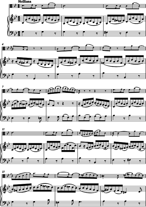 Johann Sebastian Bach Sonata E Flat Major for Viola and Piano