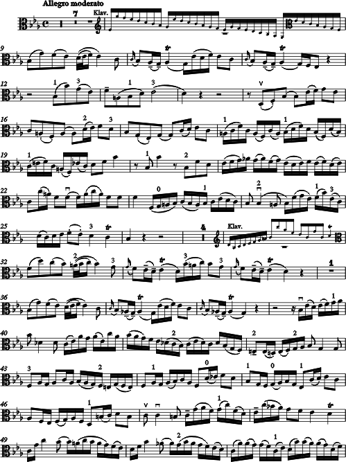 Johann Sebastian Bach Sonata Mi Bemolle Maggiore per Viola e Pianoforte