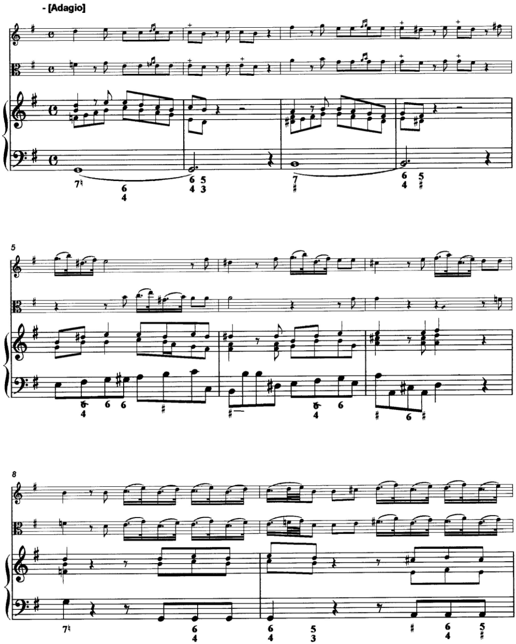 Christoph Graupner trio mi mineur flûte traversière, viole d'amour, clavecin 