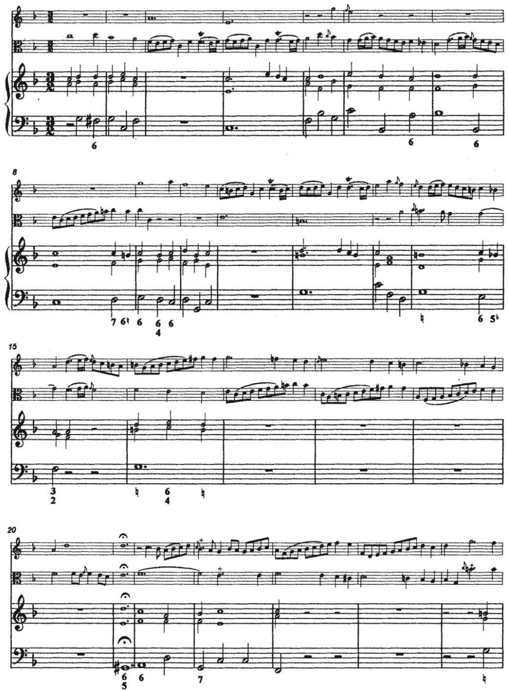 Christoph Graupner trio d minor traverse flute, viola d'amore, harpsicord