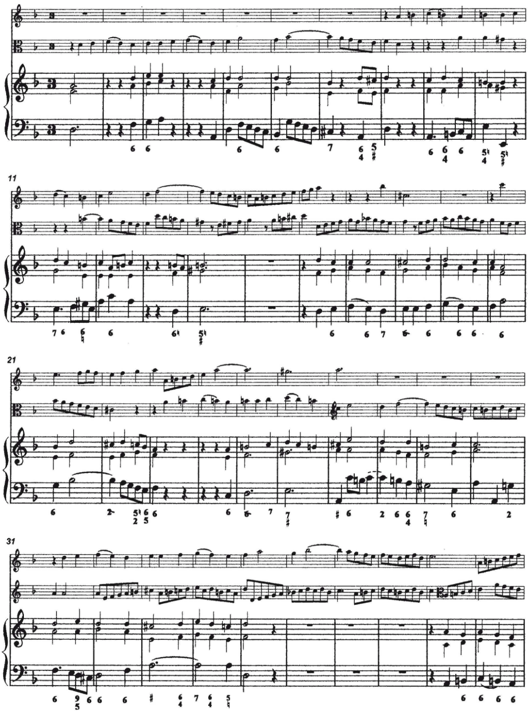 Christoph Graupner trio ré mineur flûte traversière, viole d'amour, clavecin 