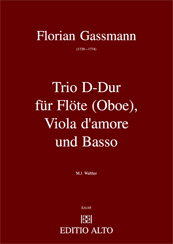 Florian Gassmann Trio D major Flute Viola d'amore Basso