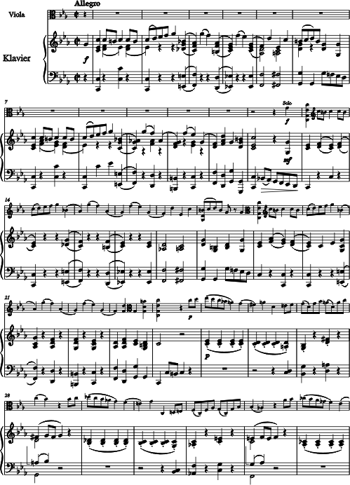 Johann Christian Bach KONZERT C MOLL Viola und Klavier
