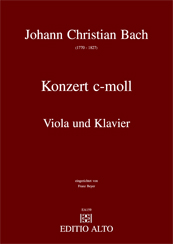 Johann Christian Bach Concerto c minor Viola Piano