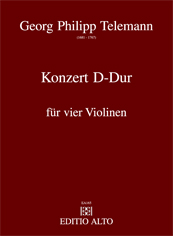 Georg Philipp Telemann Konzert D-Dur vier Violinen