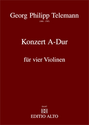 Georg.Philipp Telemann Konzert A-Dur vier Violinen
