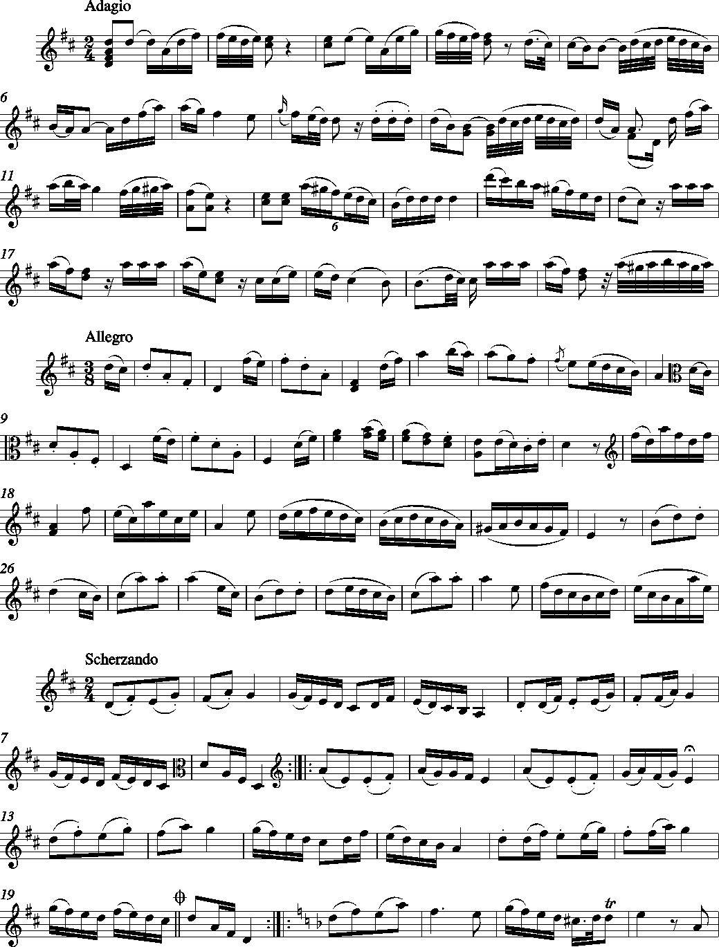 Franz Xaver Hammer Sonate D Dur Viola d'amore