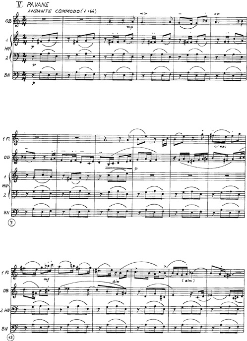 Flöte, Oboe, Klarinette, Horn, Fagott