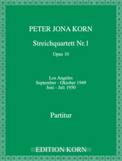 Peter Jona Korn String quartet No. 1